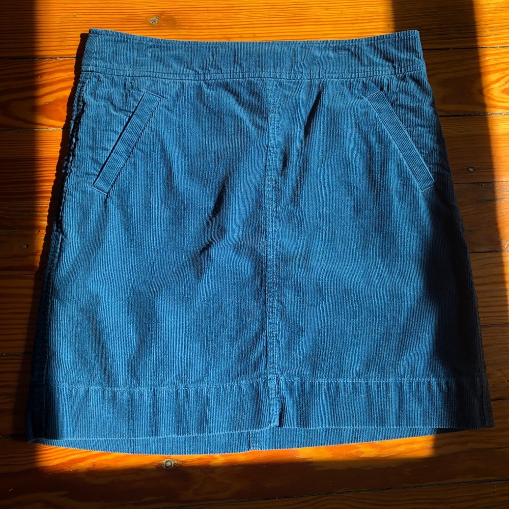 LOFT Corduroy Skirt, Teal, Size 4